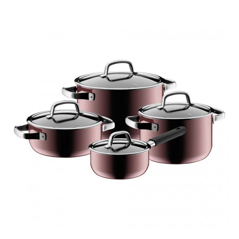 Sada hrnců FUSIONTEC WMF růžový křemen 4 ks